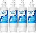 AQUA CREST 469690 ADQ36006101 Refrigerator Water Filter, Replacement for LG® LT700P®, Kenmore® 9690, 46-9690, ADQ36006102, LFXS30766S, HDX FML-3, RFC1200A, PL-500, 4 Pack