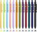 YOXMJDB 12 Pcs Color Pens for Journaling 0.5mm Fine Point Colored Gel Ink Pen, Smooth Writing Colorful Pens for Note Taking, Gift Set for Women & Men (12 Pcs Vintage & Vibrant Gold)
