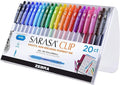 Zebra Pen SARASA Clip Retractable Gel Pen, Rainbow Assorted Ink, 20-Pk