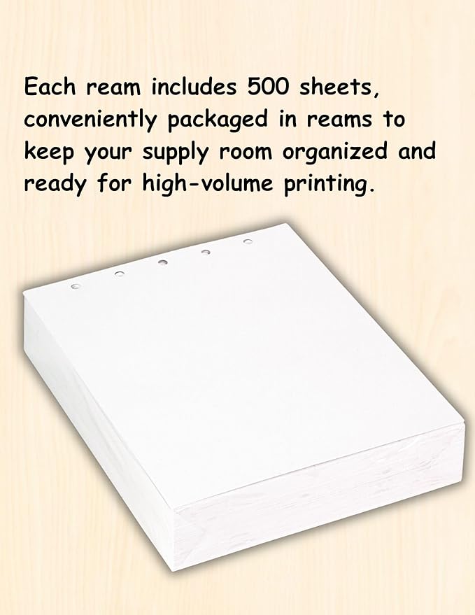 Limited Papers(TM) Writing and Copy Paper, Variation of Colors 8.5" x 11", 5 Hole Top-Punched, 20 Pound Text, 500 Sheets Per Ream. (2500, Gold)
