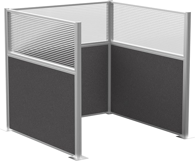 Versare Hush Panel Cubicle Kit | Workstation Partition Walls | Sound Dampening Cubicle Walls | Partitions for Desks
