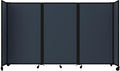 Versare Room Divider 360 Portable Wall Partition | Folding Panels | Large Freestanding Divider | Locking Wheels | Temporary Room Separator