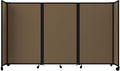Versare Room Divider 360 Portable Wall Partition | Folding Panels | Large Freestanding Divider | Locking Wheels | Temporary Room Separator