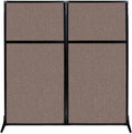 Versare Workstation Partition | Portable Wall Divider | Modern Office Cubicle | Free Standing Privacy Screen | Flexible Work Space | 66" x 70" Latte Fabric Panels