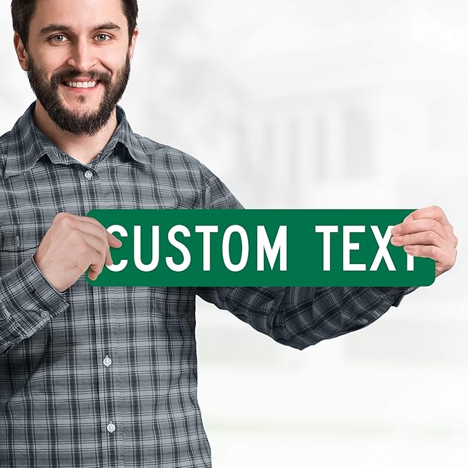 Custom Street Sign, Road and Address Sign, 8 Colors, Reflective Option, Mounting 4x18 Inch, Thick Rust-Free AlumaBond, USA Made by My Sign Center, (Classic)