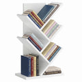 5 Tier Tree Bookshelf, Bookcase, Small Corner Shelf, Space Saving Book Tree for Home Office, Bedroom, Living Room, White