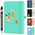 ENOMY Personalized Notebook Journal & 10 PC Pens Gift Set Custom Notebook A5 200 Pages A5 Lined Journal for Men Women Hardcover Notebooks for Work College Graduation Gifts, Lake Blue