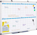 MAKELLO Large Magnetic Dry Erase Calendar Whiteboard Quarterly 36" x 24" for Home, Bedroom, Office, Classroom, 4 Months