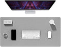 Auhoahsil Felt Desk Mat, Minimalist Large Mouse Pad XXL 35.5 x 15.7 in, Desk Matt for Desktop, Keyboard, Laptop, Computer, Office, Work from Home, Gaming, Light Gray