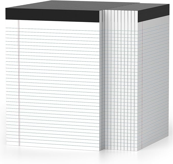 24 Pcs Legal Pads 8.5" x 11" College Ruled Note Pads 8.5 x 11.75 Inch Micro-Perforated Notepad 720 Sheets in Total Lined Writing Paper Notebook for Office, School Supplies & To-Do Lists 30 Sheets/Pad