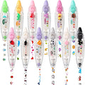 12 Pcs Decorative Tape Pen, Cartoon Animals Press Type Correction Tape, Decorative Roller Pen DIY Creative for Back to School Gifts, Rewards, Scrapbooking, Christmas Stocking Stuffers