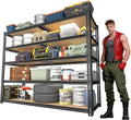ZEUKMXOO Garage Racks for Storage，5-Tier Adjustable Garage Shelving Storage Shelves,2400LBS Capacity Heavy Duty Shelving for Carport Warehouse Basement,72" H x40 W x20 D