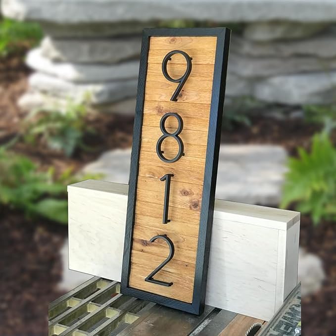 5" Floating Stainless Steel Address House Number, Modern Metal Anti-Rust House Numbers with Nail Kits for Door Garden Mailbox Decor Visibility Signage (3)