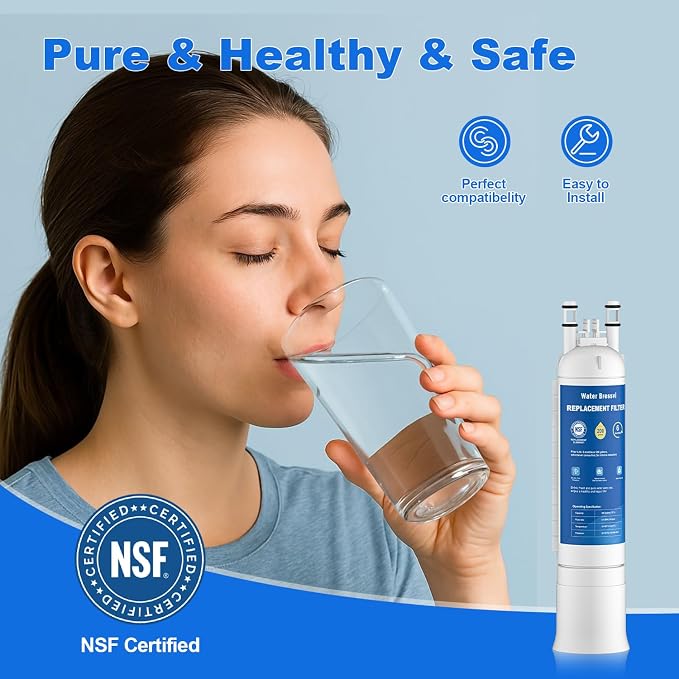 Water Filter Replacement Compatible with Frigidaire FPPWFU01, FPPWFU01, PurePour PWF-1, PureAdvantage PWF-1 Water Filter and PureAir Ultra II PAULTRA2 Air Filter Combo (2+2)