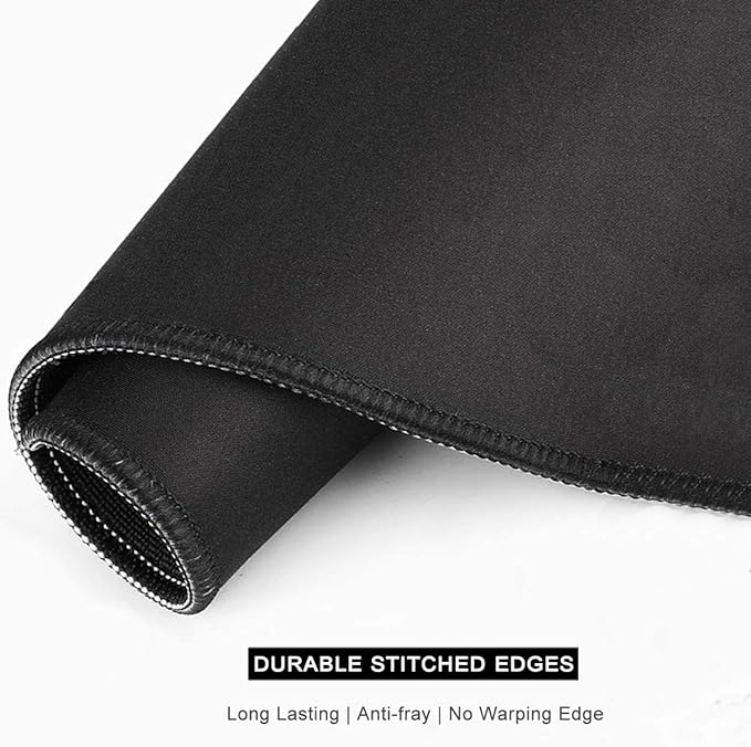 Auhoahsil Mouse Pad, 12 x 10 in Summer Beach Theme Computer Mouse Pad for Desk, Premium-Textured Non-Slip Rubber Stitched Edges Waterproof Square Gaming Mouse Mat for Gaming Work Wireless Mice, Blue