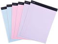 Mintra Office Colorful Legal Pads - Includes 2 Blue, 2 Pink, and, 2 Green Writing Pads, Micro Perforated Lined Sheets, Ideal for Professional & Personal Use, 8.5"x11" Narrow Ruled, 6 pack Basic Pastel