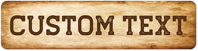 Custom Sign, Custom Street Sign, 11 Font Colors, 13 Font Styles, 4 Hole Options, 22 Sizes, 8x32 Inches, Rust Free DiBound, Fade Resistant, Made in USA by My Sign Center (Vintage)
