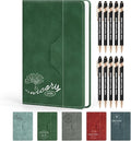 ENOMY Personalized Notebook Set with 10 PC Pens Lined A5 Custom Journal for Writing Men Women Custom Notebook Ideal Friend Girlfriend Gift, Green