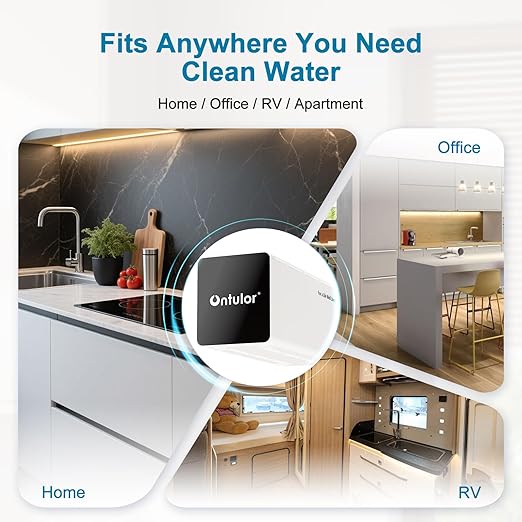 Ontulor Reverse Osmosis System, 6-in-1 Tankless, NSF/ANSI 42 & 372 Certified, 600 GPD RO Filtration, No Electricity Needed, Protable Water Purifier, TDS Meter Included（6-in-1 Reverse Osmosis System）