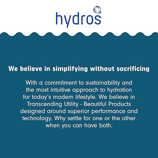 Hydros Water Filter Bottle, 20 Oz, Patented Fast Flo Tech, Dishwasher Safe, 20 Second Quick Fill, Leak Proof, BPA Free, Violet