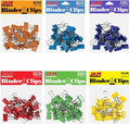 JAM PAPER Colorful Binder Clips Assortment - Small - 3/4 Inch (19 mm) - Assorted Rainbow Colors - 150 Binderclips/Pack