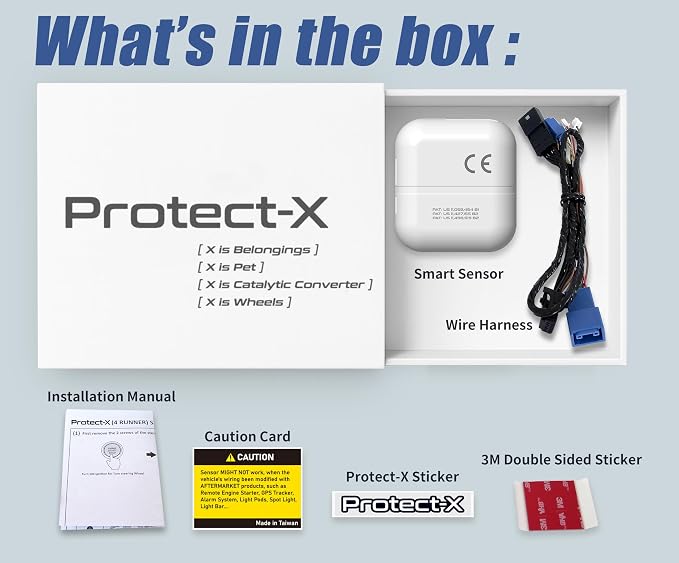 Protect-X Wheel Anti-Theft Smart Sensor for Crown 2026 2025 2024 2023 | Plug & Play, Catalytic Converter & Wheel Anti-Theft, Window Breakage Alert, Window Control by Factory Keyfob, Valet Mode