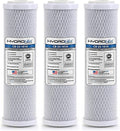 Hydronix HX-CB-25-1010/3 Reverse Osmosis & Drinking Filter Nsf Coconut Carbon Block Water Filter 2.5 x 10, micron - 3 Pack, White