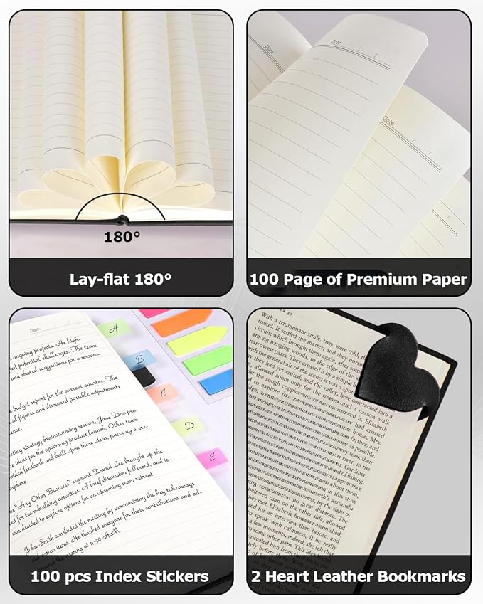 Hardcover Executive Notebooks, A5 PU Leather Lined Journal Notebook, 200 Pages Thick Paper Subject Notebooks for School,Work,Home Writing Business Notebook, Diary Book ， Sea Turtle