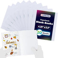 Hygloss Blank Books - Bulk 20 Pack – 4.25" x 5.5" A6 White Paperback Blank Books for Kids to Write Stories, Doodle, Arts & Crafts – Plain Drawing Sketchbook, Unlined Journal, Notebook Without Lines
