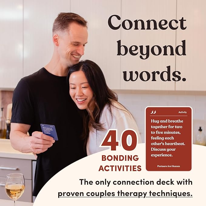Partners are Human | 140 Conversation Cards to Help Deepen Romantic Relationships | Card Game for Bonding & Communication | Therapy for Adults