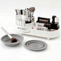 360 Rotating Makeup Organizer for Vanity Large Capacity Cosmetic Organizers with Makeup Brush Holder,Bathroom Counter Organizer and Vanity Organizer,Includes Collapsible Makeup Brush Cleaning Bowl