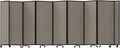 Versare Room Divider 360 Portable Wall Partition | Folding Panels | Large Freestanding Divider | Locking Wheels | Temporary Room Separator