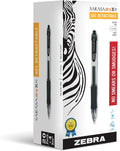 Zebra Pen Sarasa Dry X20 Retractable Gel Pens, 0.7mm Medium Point, Black Ink with Rapid Dry Ink Technology, Ideal for the Left-Handed, Eliminates Smudging and Smearing in Seconds, 24-Pack (14680)