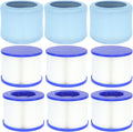 60% Denser Filter, High-Efficiency Screw-in Hot Tub spa Filters Replacement Compatible with All Relxtime, Aleko, Wejoy, Aquaspa Hot Tubs & Other Spas (6 Filters + 3 Filter Bags)
