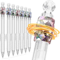 8 Pack Gel Pens - 0.5mm Fidget Rotating Black Ink, No Smudge | Fine Point Smooth Writing - Soft Grip, Quick-dry Gel Pens for Journaling, Cute School & Office Supplies, Gift for Women Men