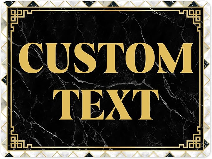 Custom Sign, Custom Street Sign, 11 Font Colors, 13 Font Styles, 4 Hole Options, 22 Sizes, 18x24 Inches, Rust Free DiBound, Fade Resistant, Made in USA by My Sign Center (Marble Tile)
