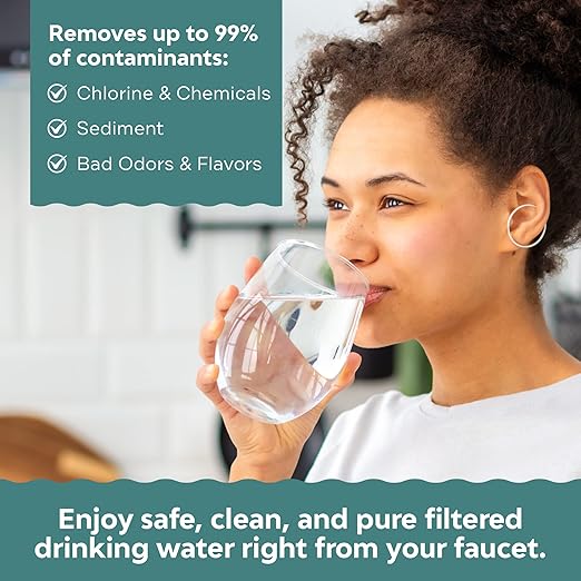 Applied Membranes Inc. 2-Stage Whole-House Water Filter System, 4.5x10-Inch Carbon and Sediment Filter Cartridges