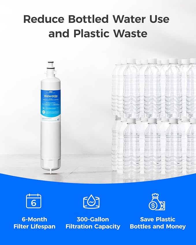 Waterdrop WD-F19C Water Filter Replacement for GE® RPWFE®, 2 Pack | Replacement for GE® RPWF (Built-in CHIP), GFE28GYNFS, GFE28GELDS
