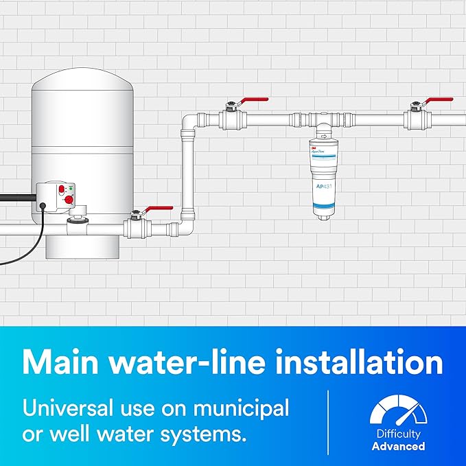 3M Aqua-Pure Whole House Scale Inhibition Inline Water System AP430SS, Prevents Scale Build Up On Hot Water Heaters and Boilers