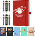 ENOMY Personalized Notebook & 10 PC Pens Gift Set Custom Notebook Journal A5 200 Pages A5 Lined Journal for Men Women Hardcover Notebooks for Work College Graduation Gifts, red