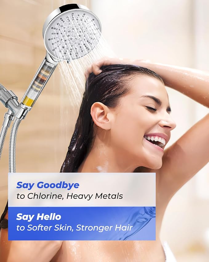 4 Pack Shower Head Filter Replacement Compatible with Cobbe Handheld Shower Head, Filter Cartridge for Water Softening, Removes Chlorine, Fluoride and Heavy metals to Improve Skin & Hair