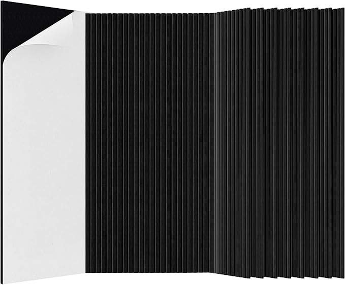 10 Pack Acoustic Panels,47.2”x23.6“x0.4” Acoustic Wall Panels,Large Soundproof Panels,Self-Adhesive Sound proof Panels for Walls,Acoustic Treatment for Recording Studio&Office,Black