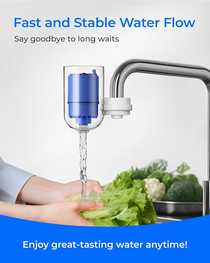Waterdrop Faucet Filter Replacement for PUR® Water Filter Replacement | Compatible with All PUR® Water Filter, PUR® PLUS RF9999® Faucet Water Filter, NSF 42 Certified, 18-Month, 1800-Gallon, 6 Pack