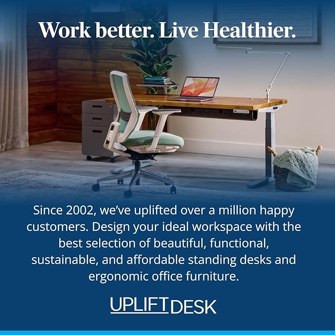 UPLIFTDESK V3 2-Leg Maple Laminate Wood Standing Desk – Adjustable Height, Advanced 1-Touch Memory Keypad, Under Desk Cable Management, Wire Grommets & Rocker Board (Black C-Frame, 72 x 30 inch)