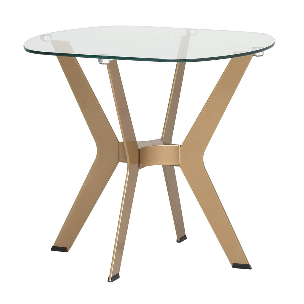 Studio Designs Home 71012 Home Archtech End Table, 23.5" W x 23.5" D x 21.75" H, Gold