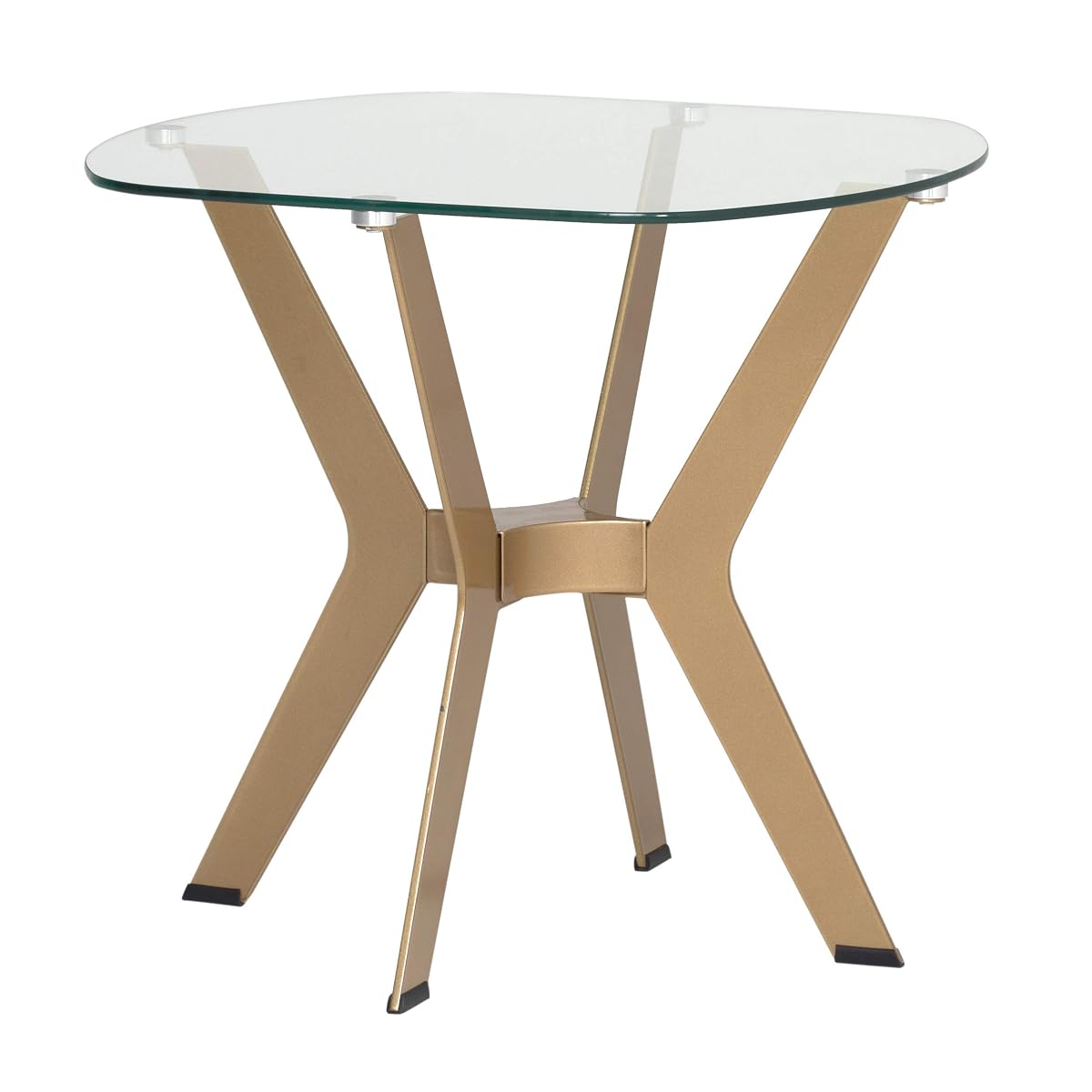 Studio Designs Home 71012 Home Archtech End Table, 23.5" W x 23.5" D x 21.75" H, Gold