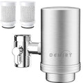 Water Filter for Sink Faucet, 304 Stainless Steel Tap Water Purifier for Kitchen Sink, Reduces 99.99% Lead, Chlorine, Heavy Metals, Bad Taste & Odor for Skin Care(2 Filters Included)