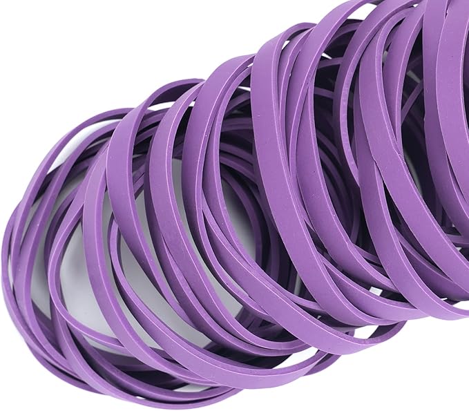 AMUU Rubber Bands Size #64 purple Rubber Band 0.5blPcs rubber band for Office Supplies Home money File Folders Strong Elastic Rubber Bands
