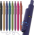 Hiacry 8 Pcs Gel Pens - 0.7mm Fine Point Quick-Dry Blue Ink Fidget Pens | Smooth Writing Pens, No Bleed, No Smear, Note Taking Journaling, School Office Supplies for Men & Women (Vintage 8Pcs)