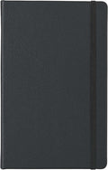 Leather Notebook, Writing Journal, Full-Grain Leather, Narrow Ruled Paper, Notebooks for Work & School, Midnight Black (8.4" x 5.4”)